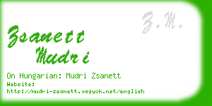 zsanett mudri business card